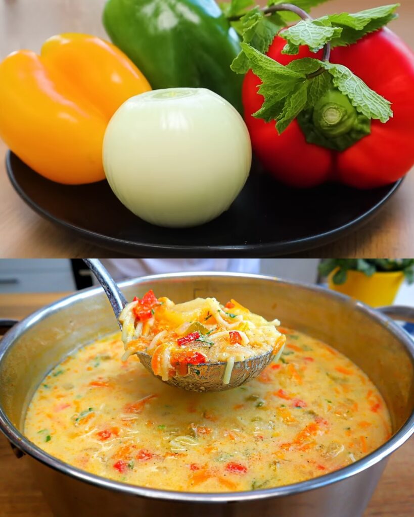 Creamy Vegetable Soup with Parmesan Toasts – A Comforting Delight