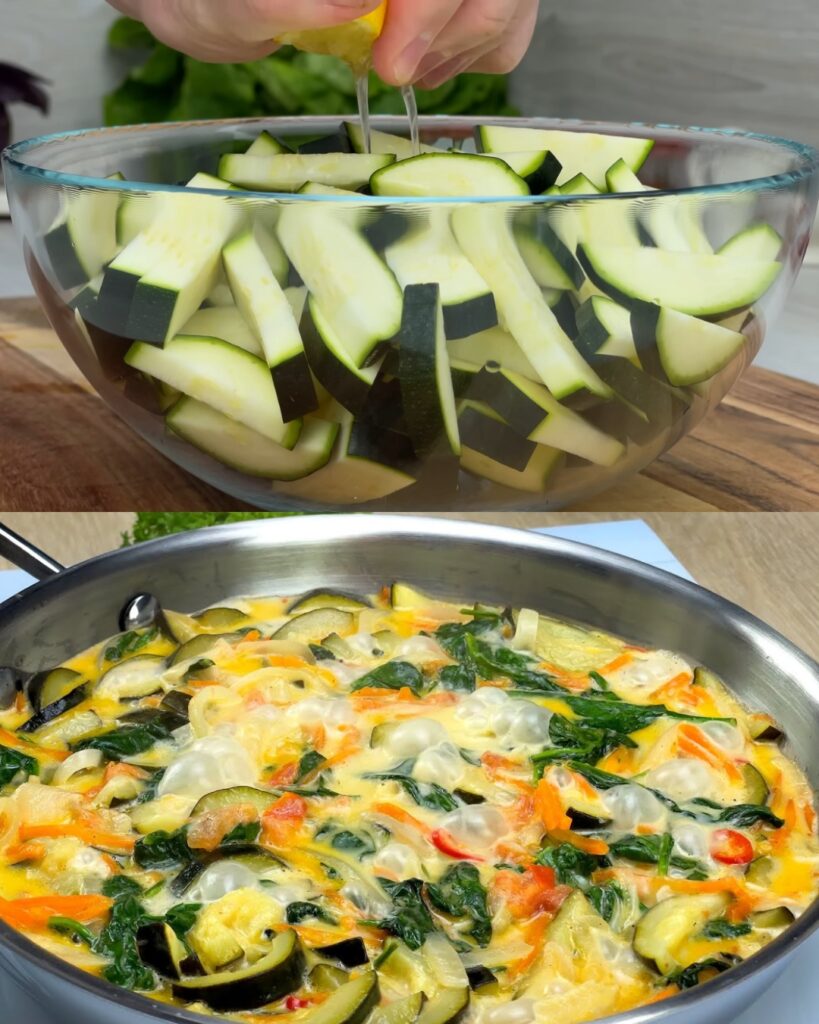Creamy Zucchini and Spinach Skillet – A Light and Flavorful Dish