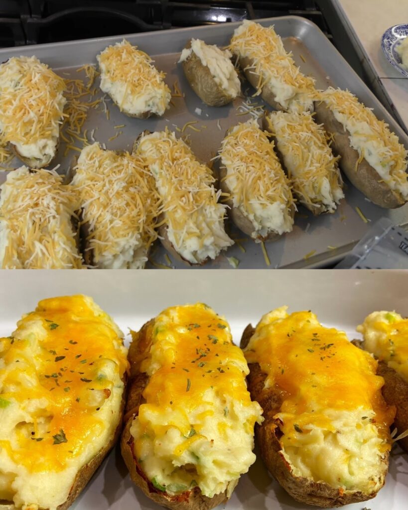 Twice-Baked Potatoes – A Creamy, Cheesy, and Flavorful Delight