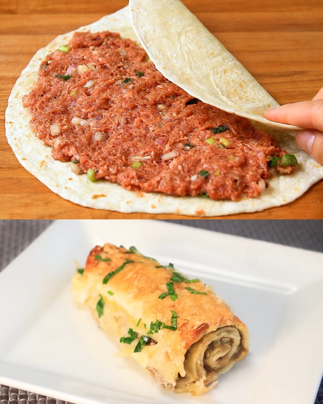 Cheesy Beef and Egg Breakfast Quesadillas