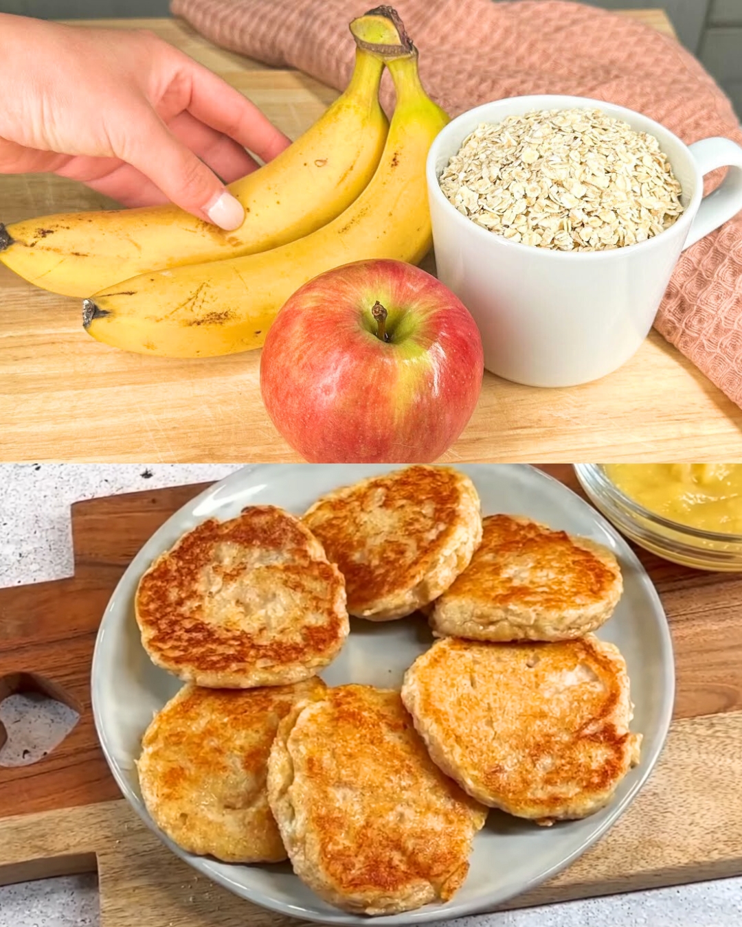 Apple and Banana Pancakes