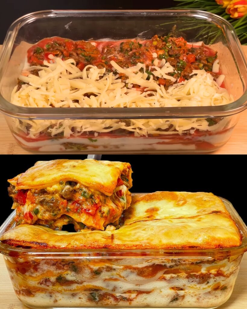 Delicious Homemade Lasagna finished dish