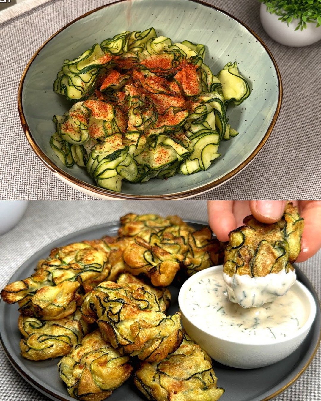 Zucchini Fritters with Sweet Chili Yogurt Sauce