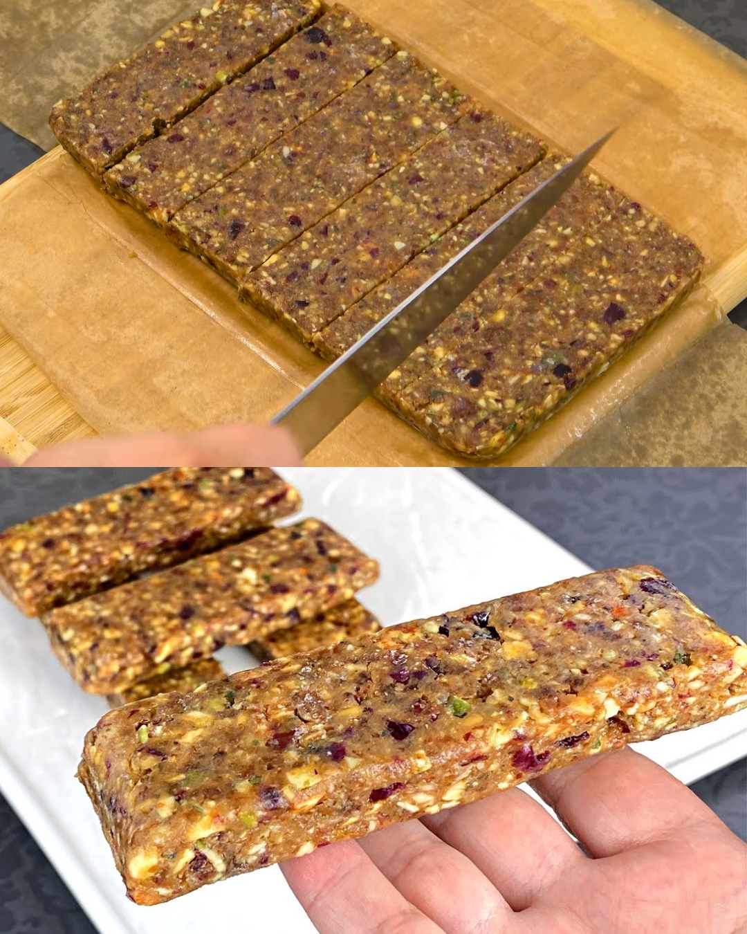 Homemade Nut and Cranberry Energy Bars
