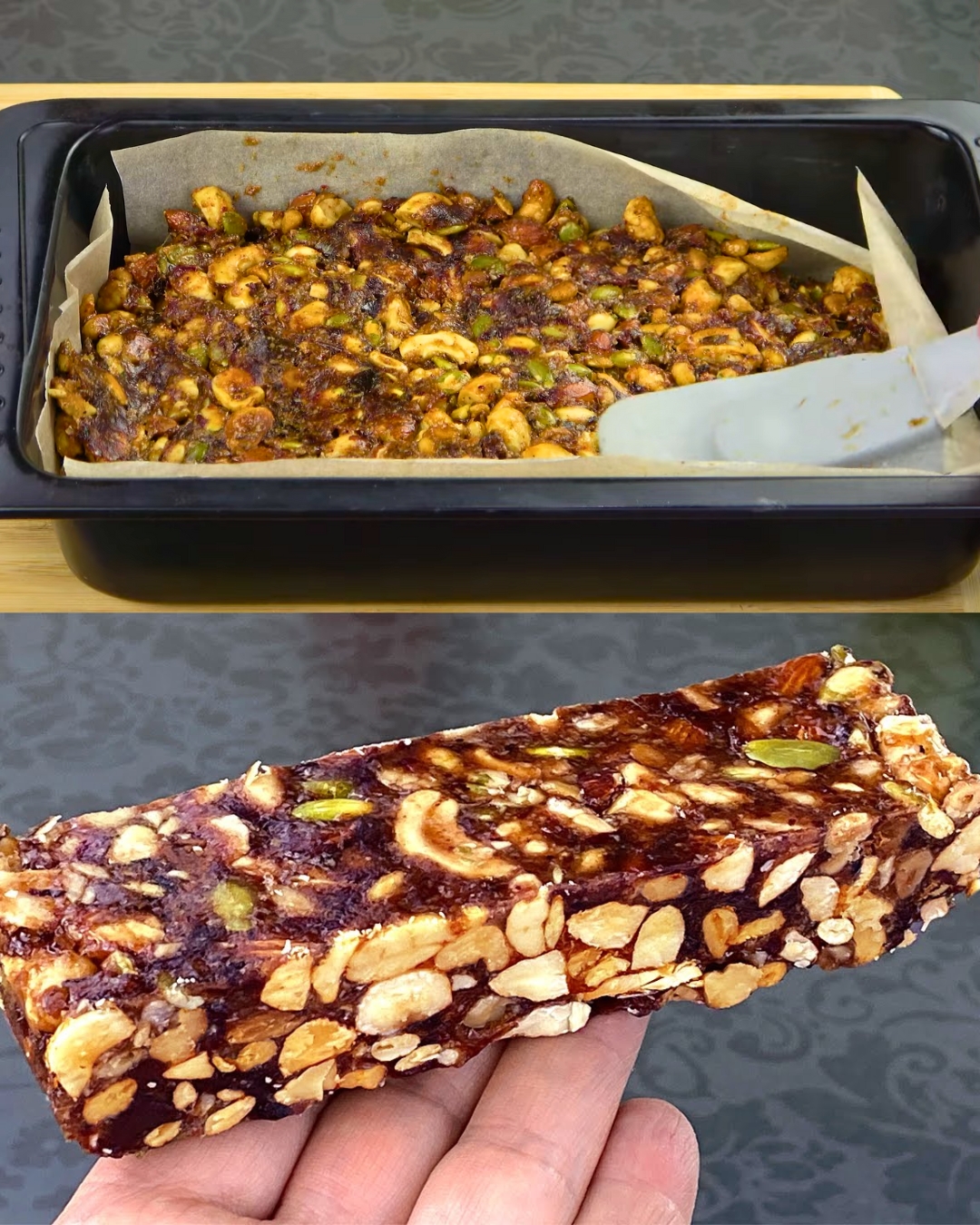 Nutty Energy Bars with Dates and Honey