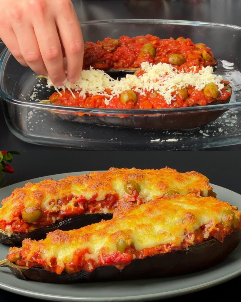 Eggplant Parmesan with Mozzarella and Vegetables