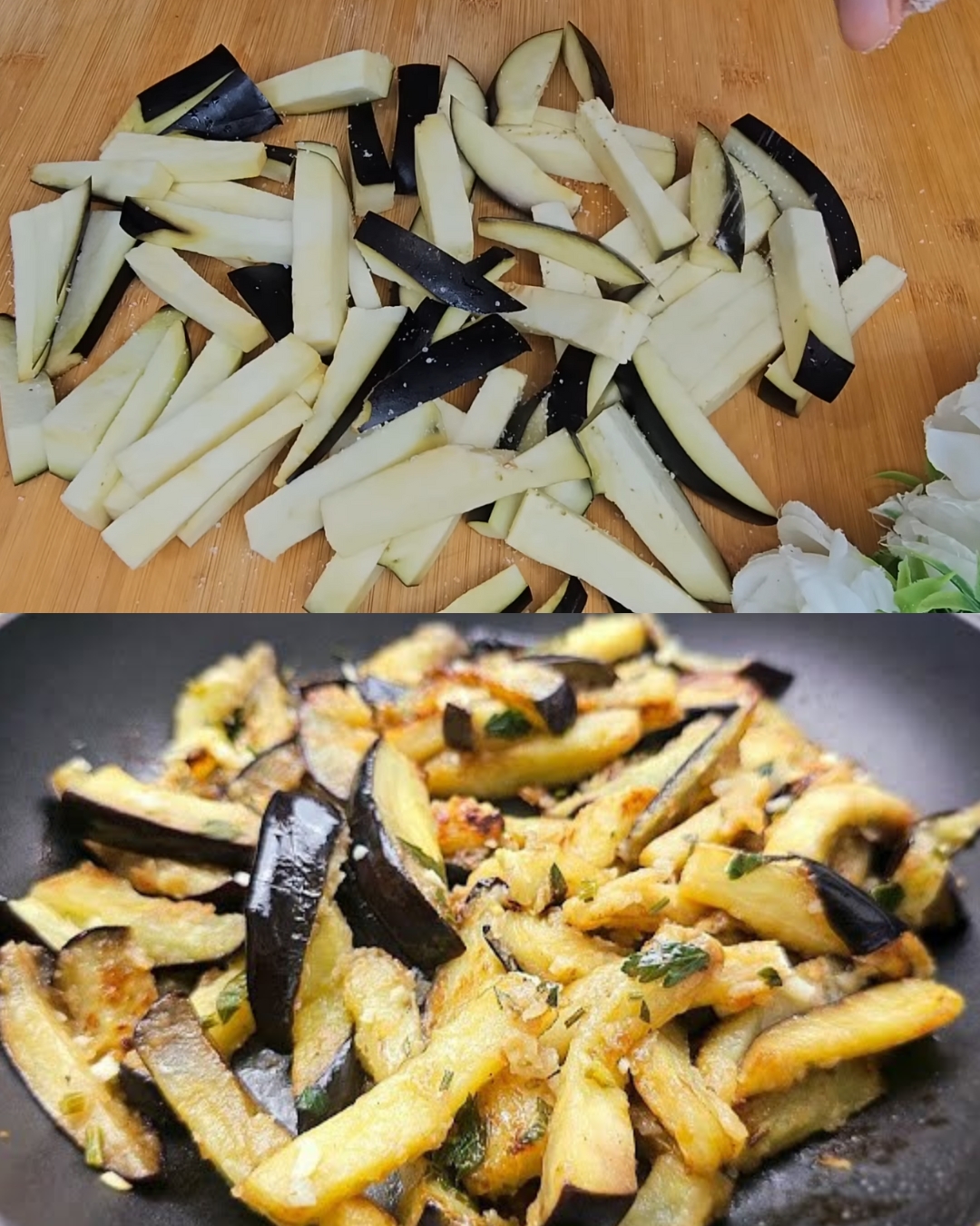 Garlic Lemon Eggplant with Fresh Herbs
