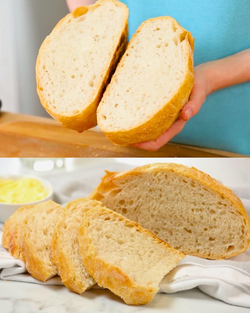 Homemade No-Knead Bread finished dish