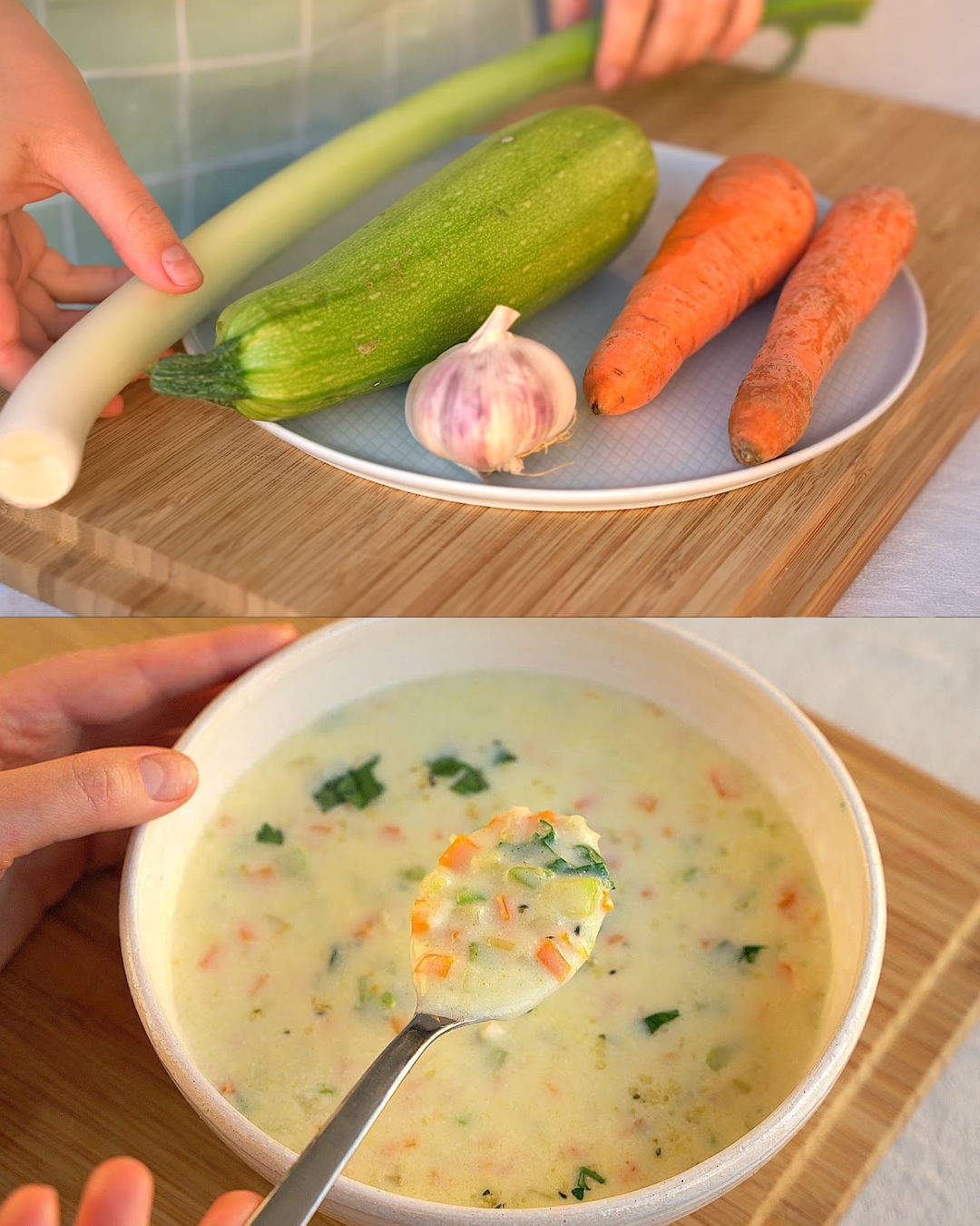 Creamy Vegetable Soup with Hemp Seeds