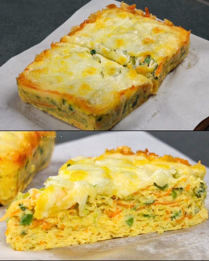 Vegetable Frittata with Mozzarella Cheese