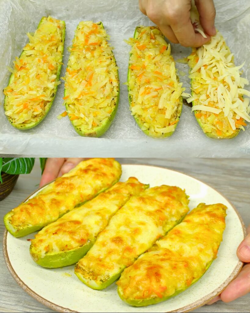 Stuffed Zucchini Boats with Vegetables and Cheese