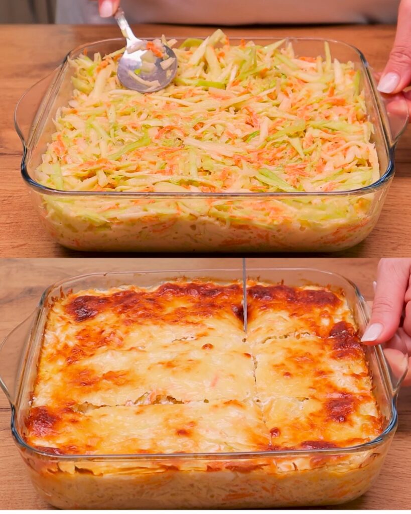 Cabbage Casserole with Greek Yogurt Sauce