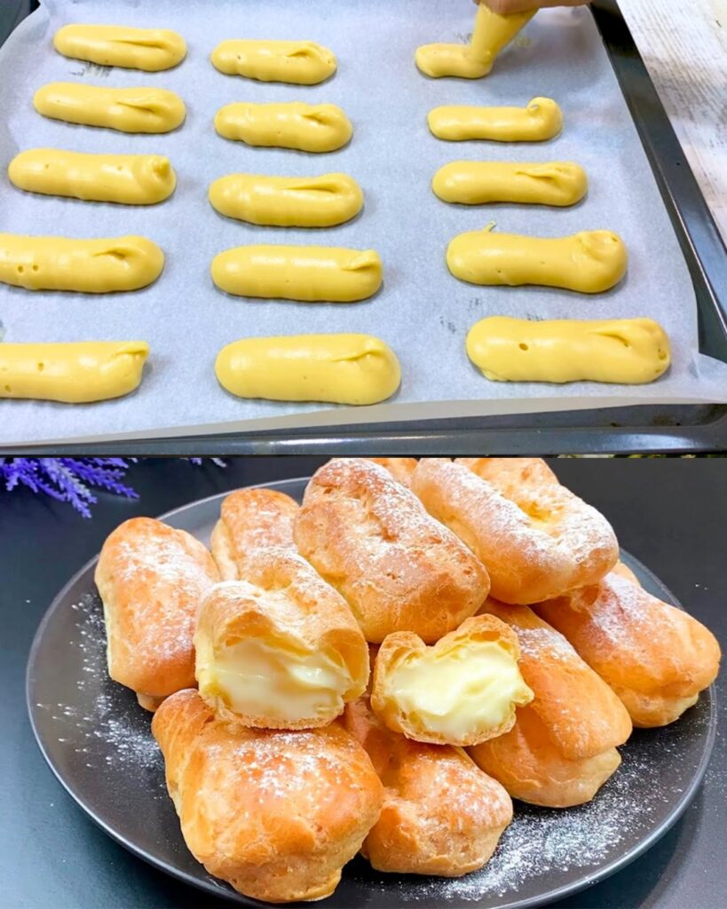 Classic Eclairs with Vanilla Cream Filling