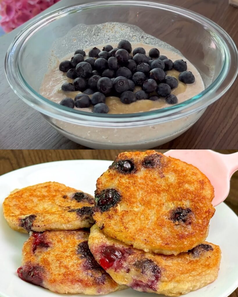 Banana Oatmeal with Blueberries