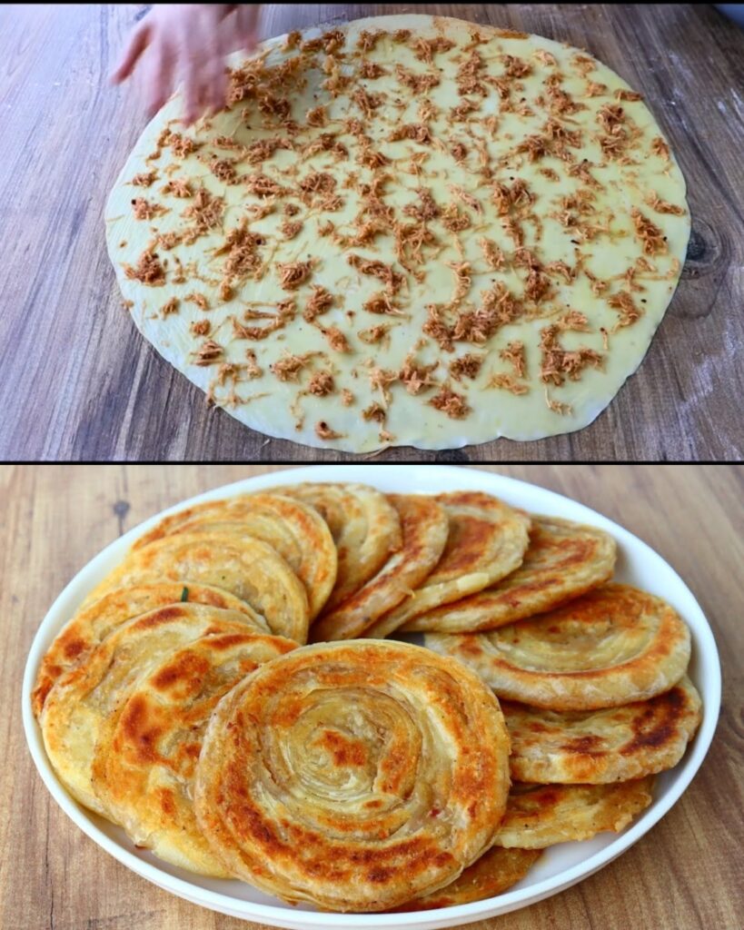 Crispy Stuffed Flatbread with Spiced Potato Filling