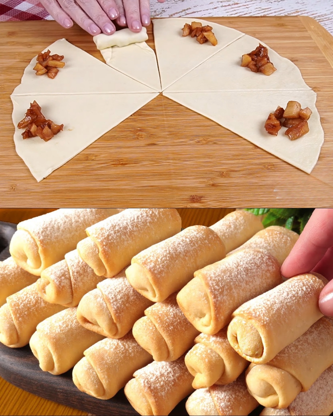 Soft Apple Cinnamon Crescent Rolls