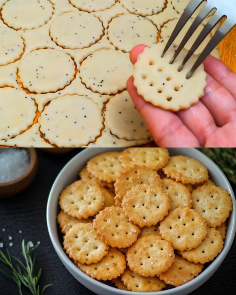 Cheesy Poppy Seed Crackers Recipe finished dish