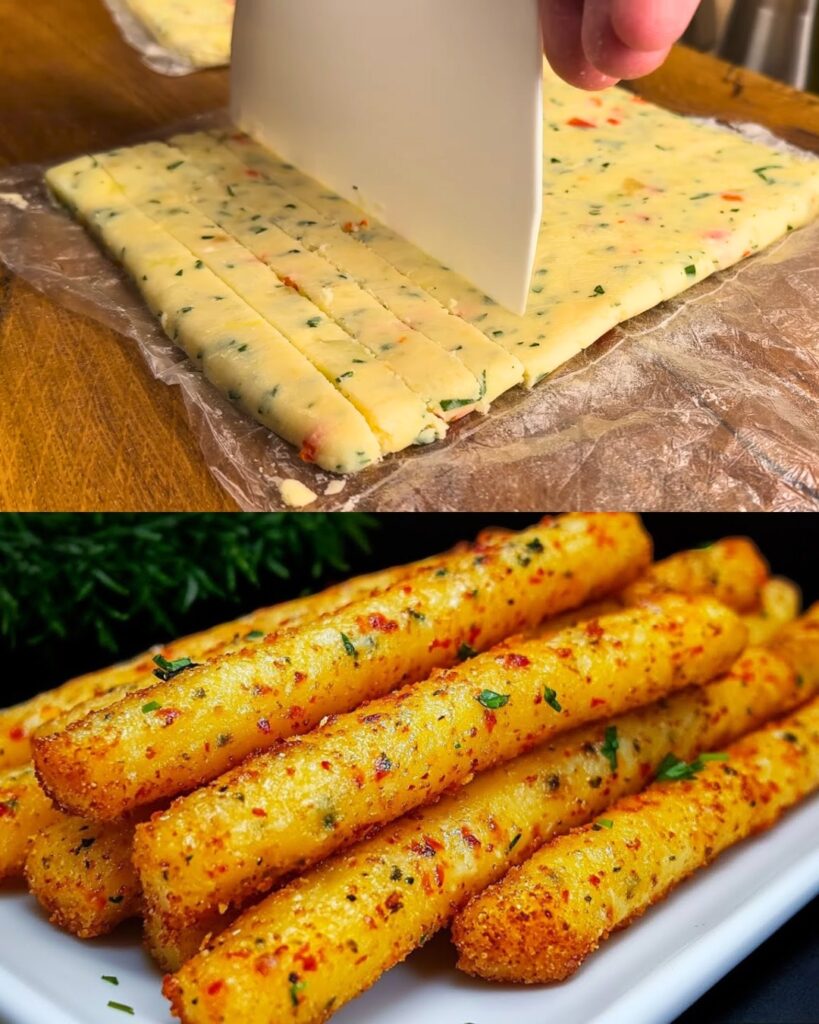 Crispy Potato Strips with Creamy Cheese Sauce