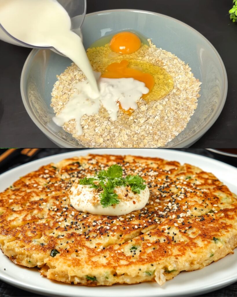 Healthy Oatmeal and Cheese Pancakes
