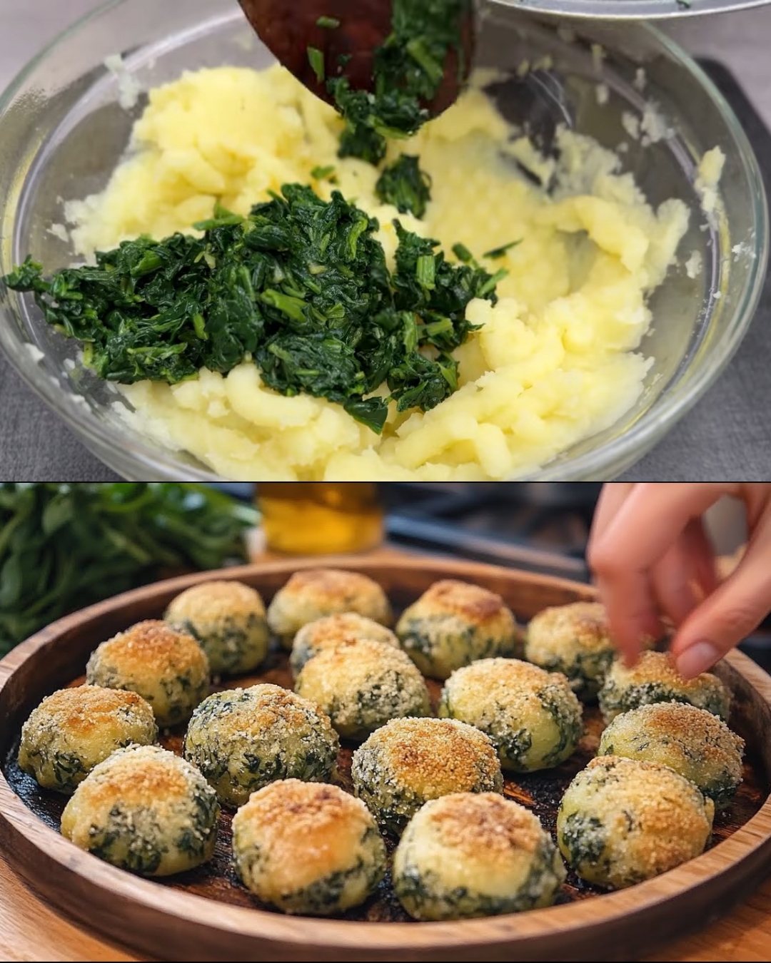 Baked Potato and Spinach Croquettes