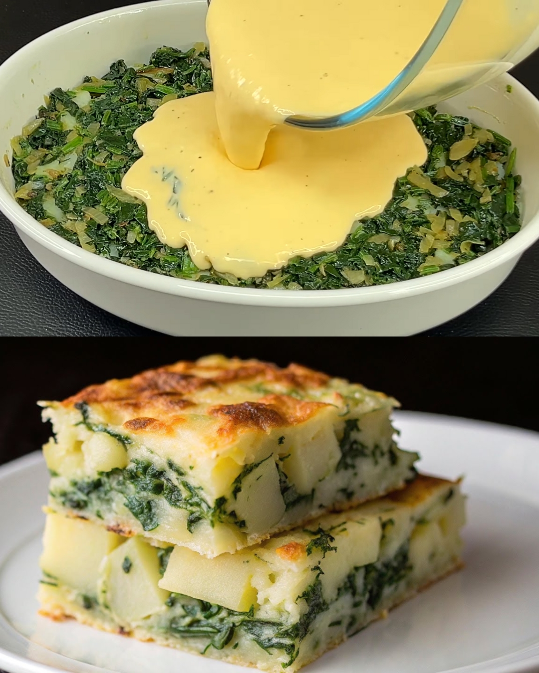 Cheesy Spinach and Potato Bake