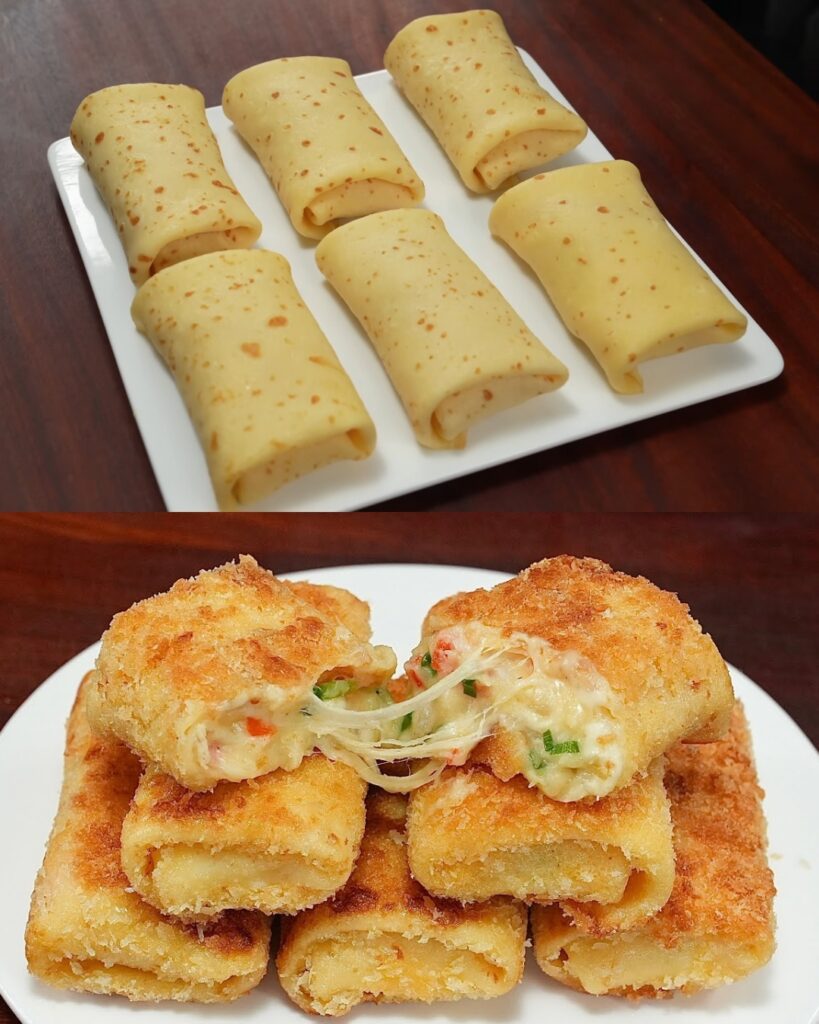 Crispy Stuffed Potato Pancakes finished dish