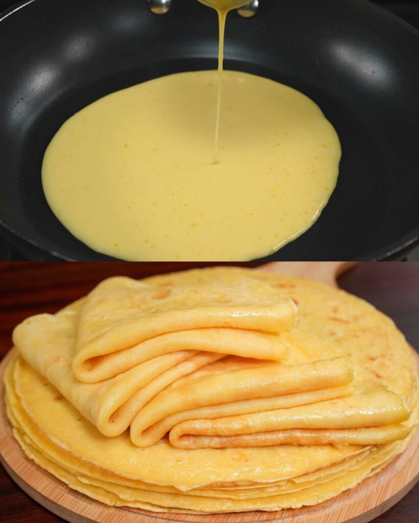 Classic French Crepes finished dish