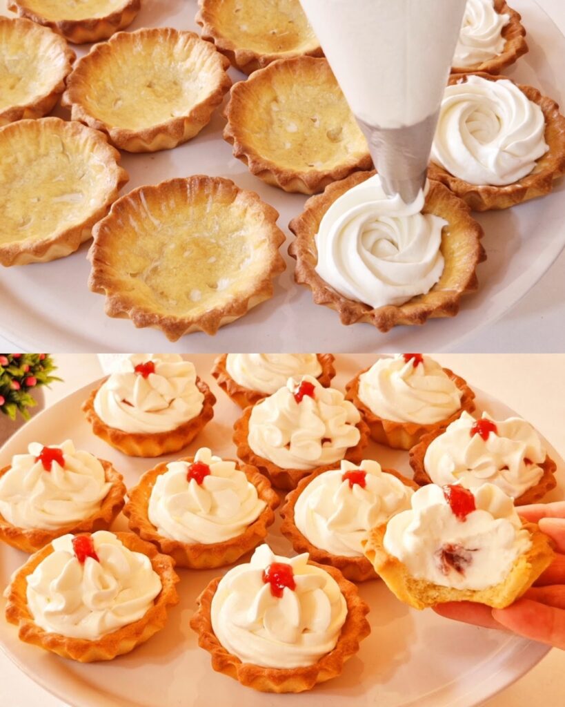 Cream Cheese Tarts with Raspberry Jam finished dish