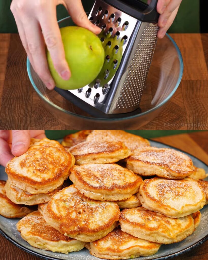 Fluffy Apple Cinnamon Pancakes