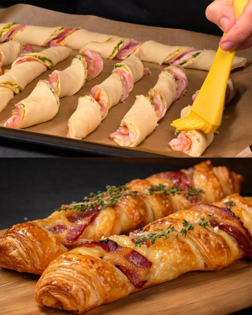 Cheesy Bacon Puff Pastry Twists