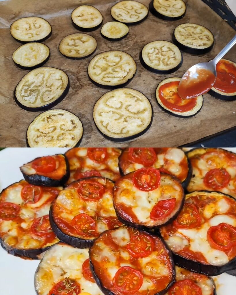 Baked Eggplant with Mozzarella & Tomato