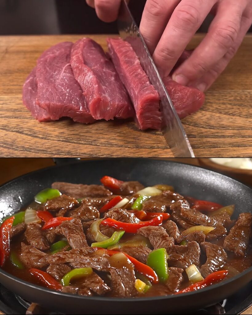 Spicy Beef Stir-Fry with Bulgur & Zucchini Garnish