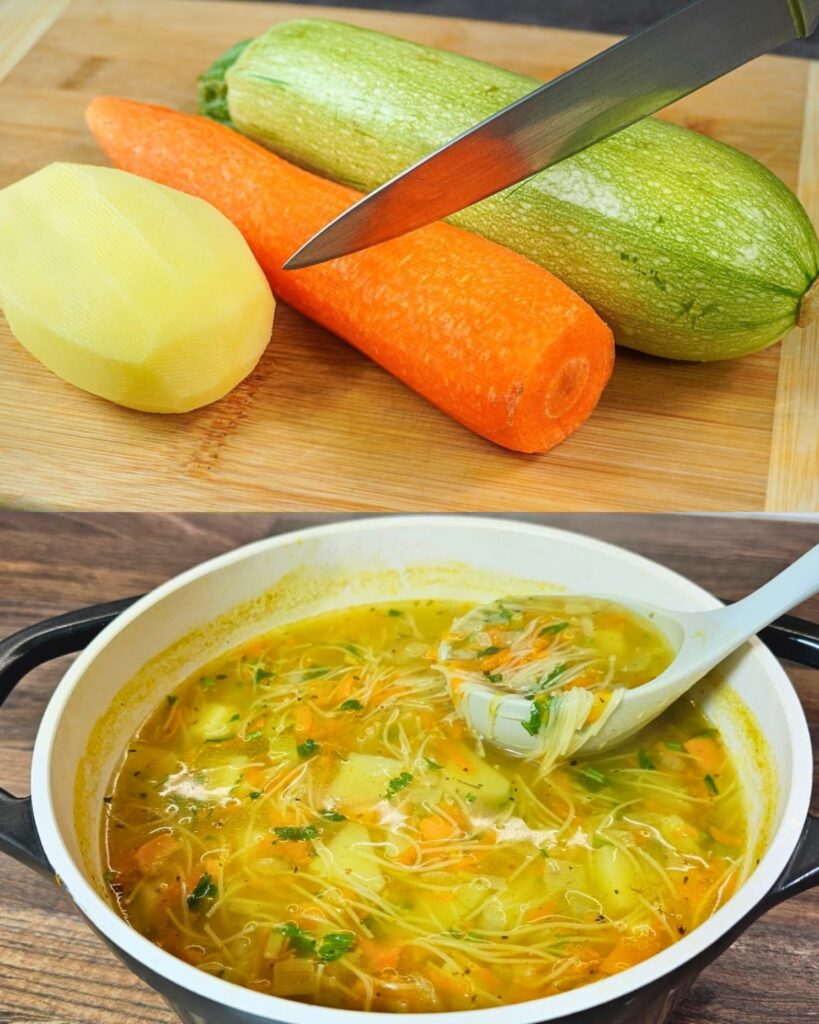 Vegetable Soup with Pasta finished dish
