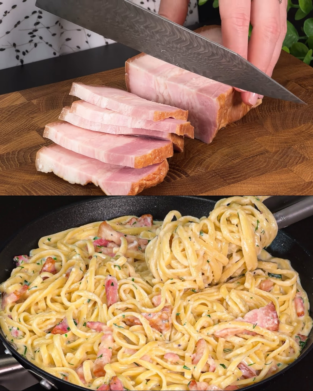 Creamy Pork Breast Spaghetti