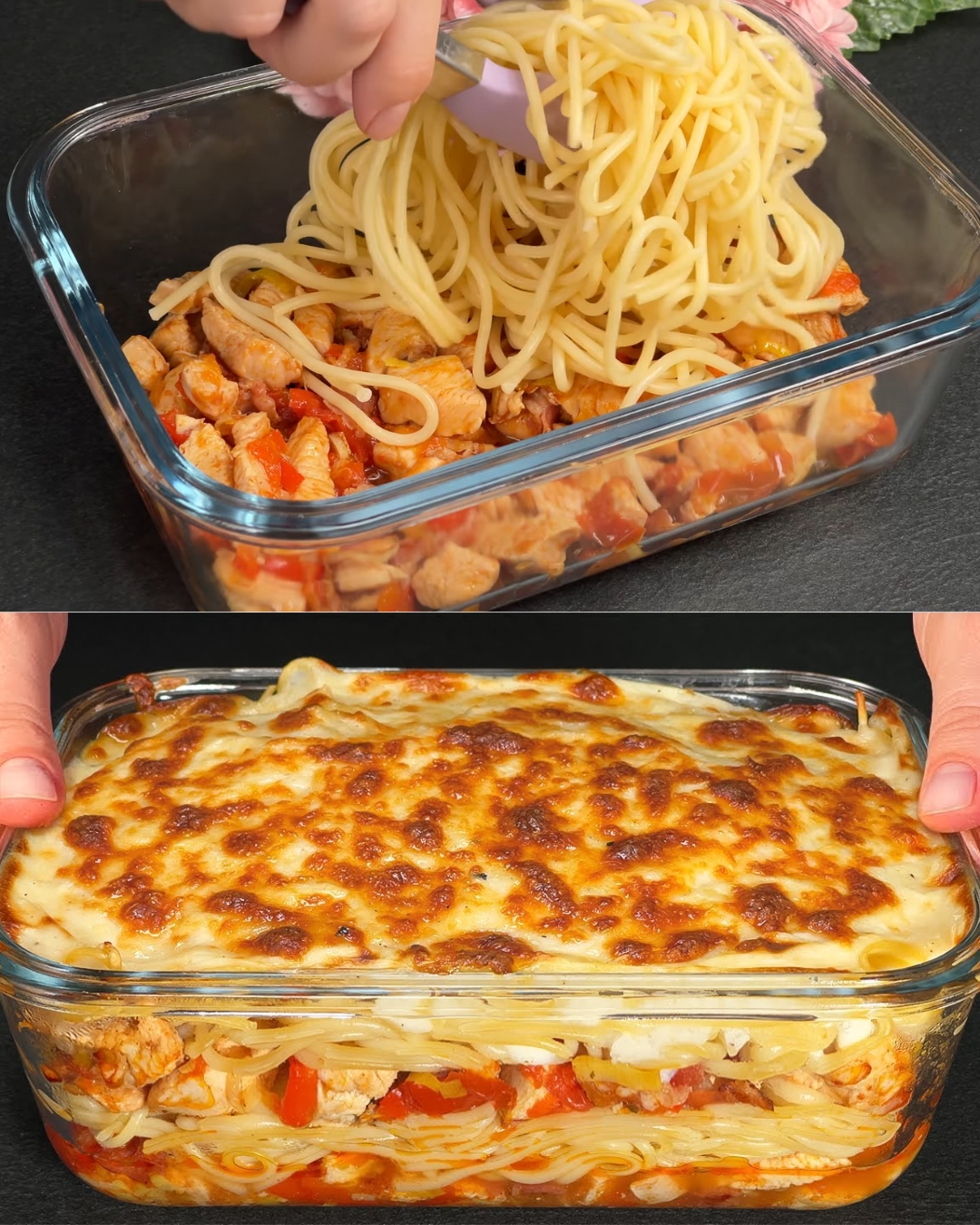 Creamy Chicken and Bacon Pasta Bake