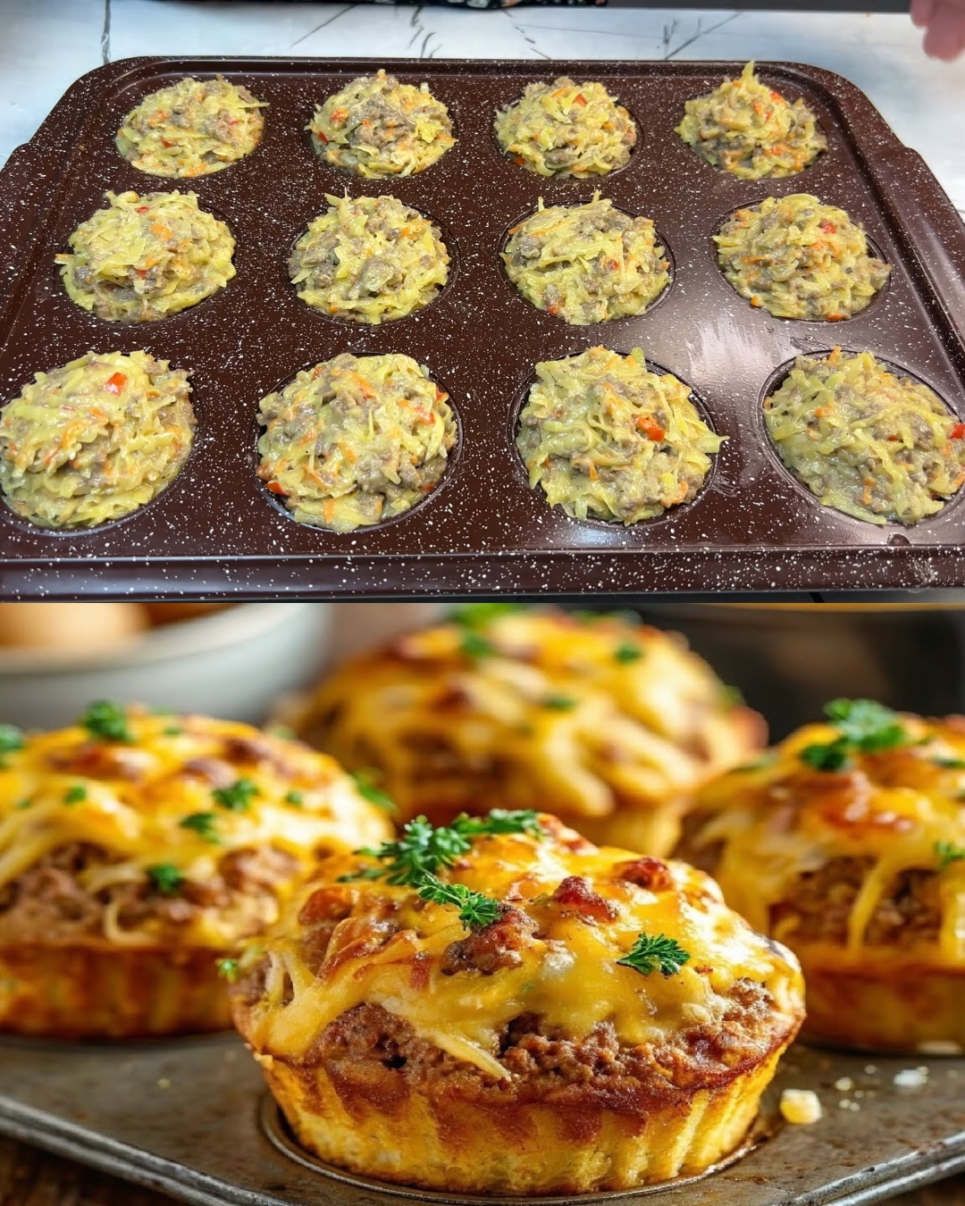 Savory Potato and Meat Muffins