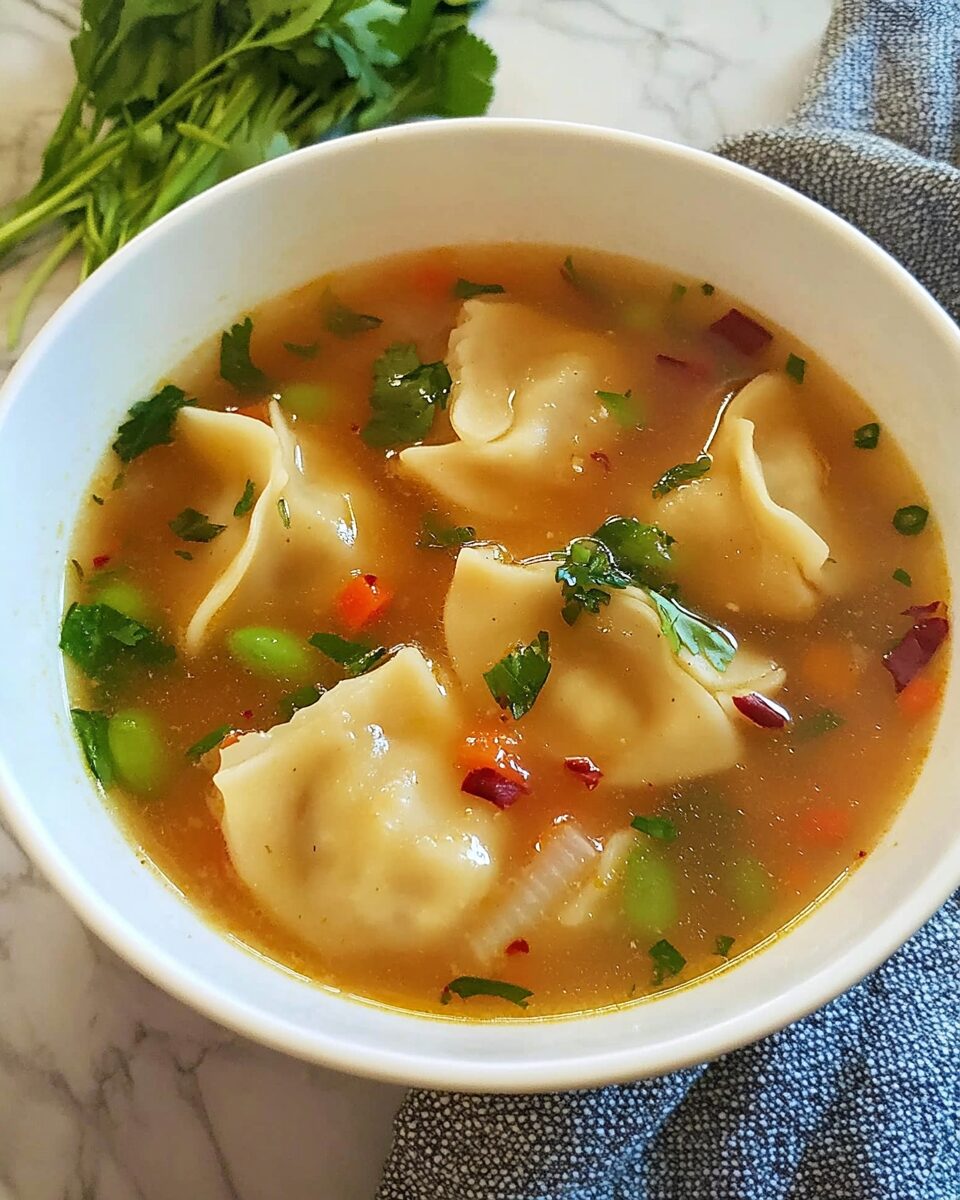Vegetarian Dumpling Soup