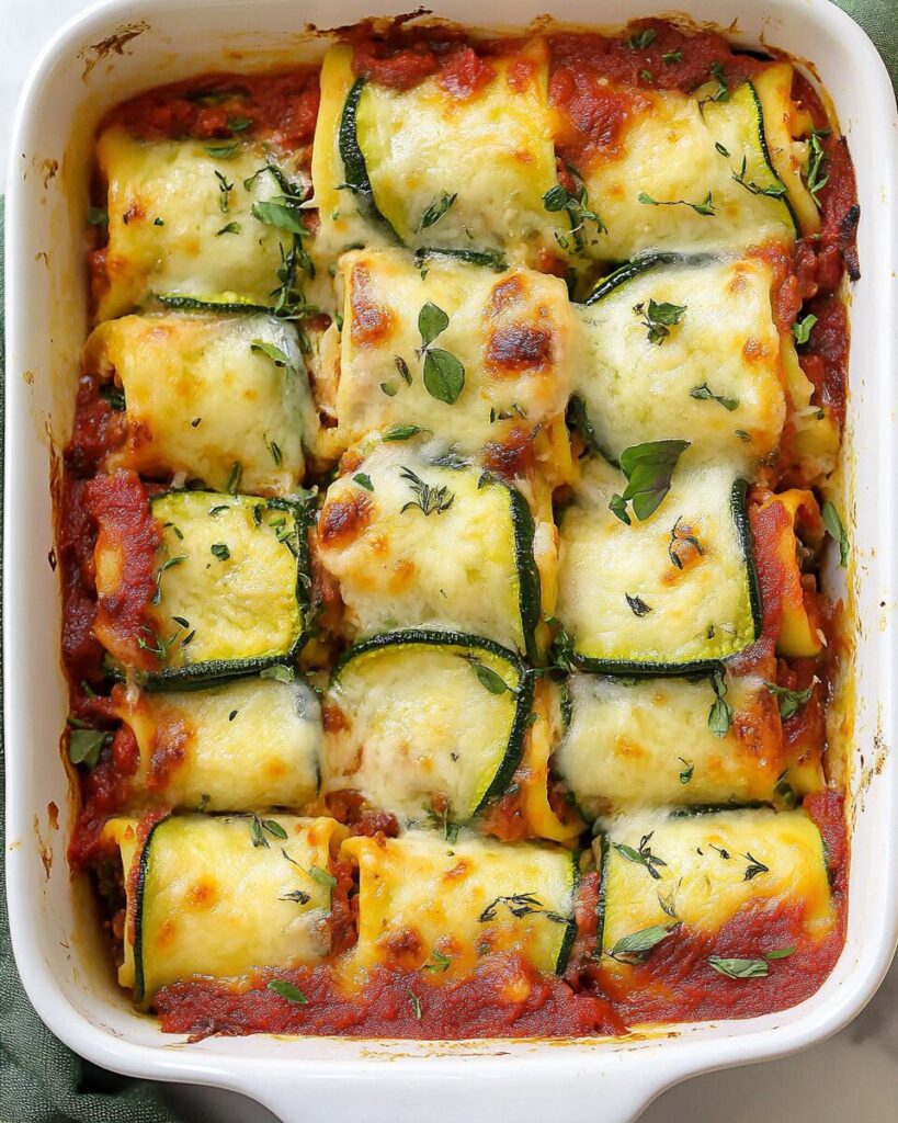 Zucchini Lasagna Rolls