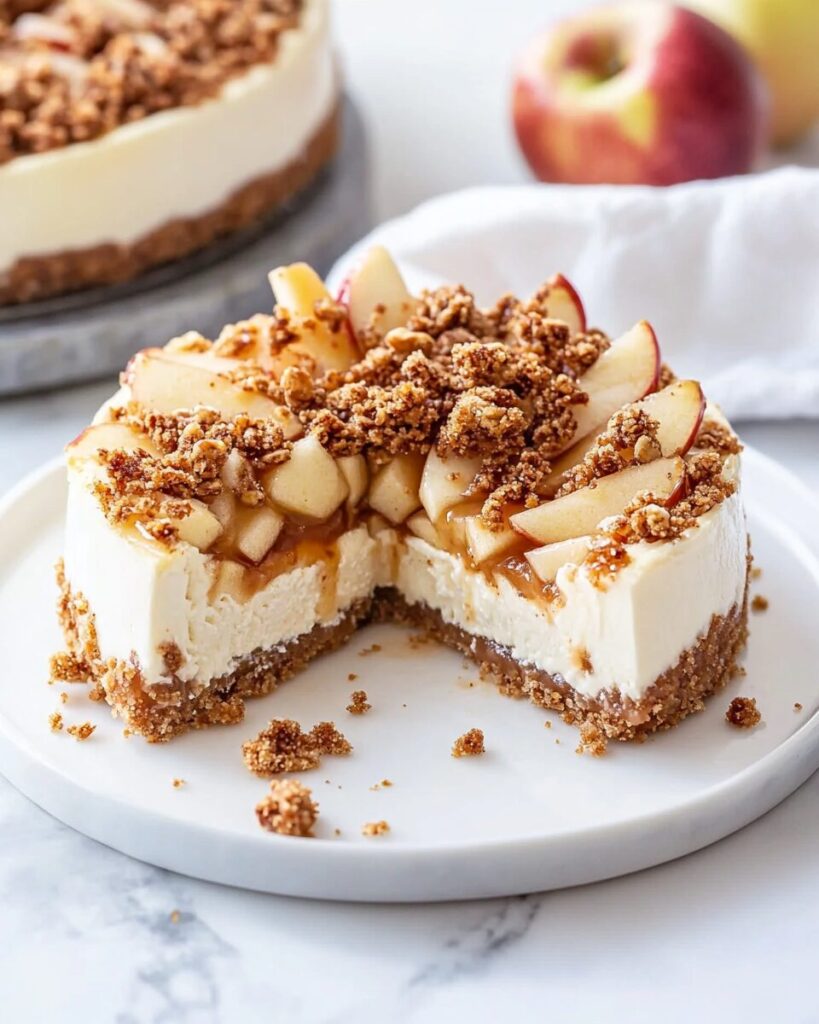 Apple Crisp Cheesecake