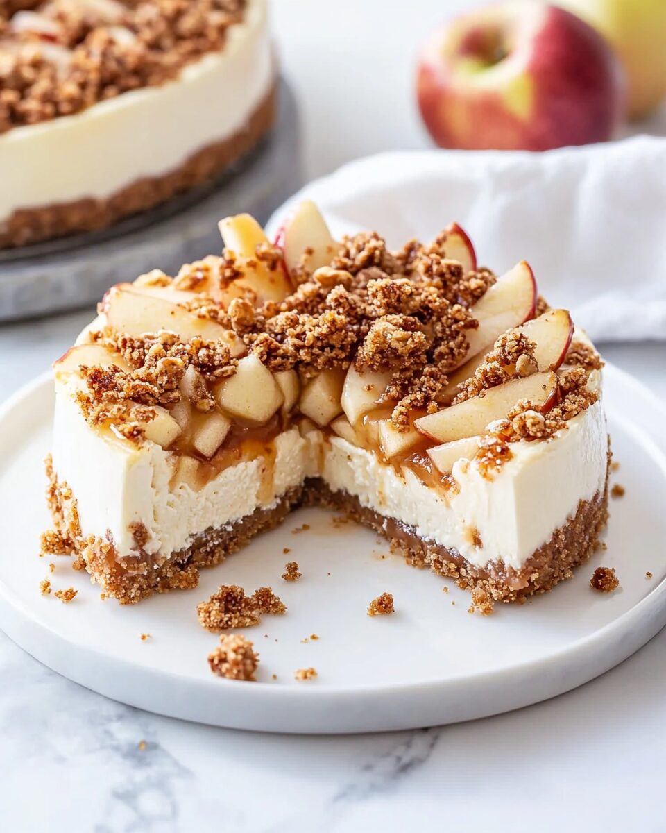 Apple Crisp Cheesecake