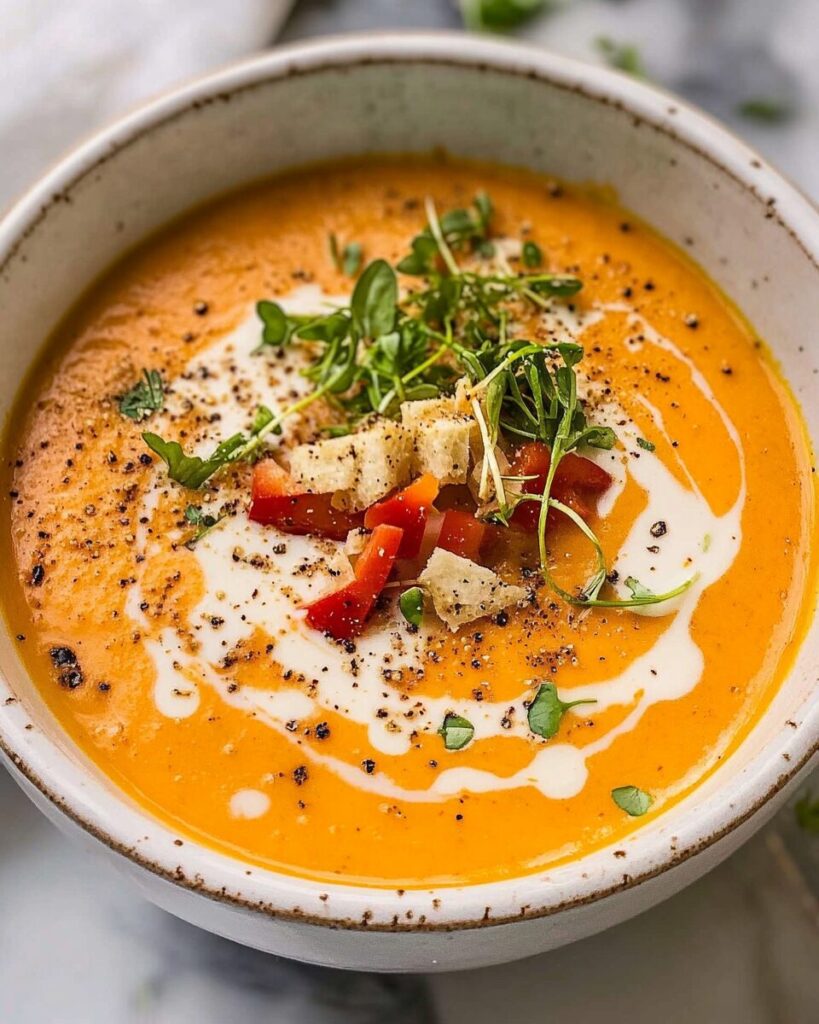 Butternut Squash and Red Pepper Soup