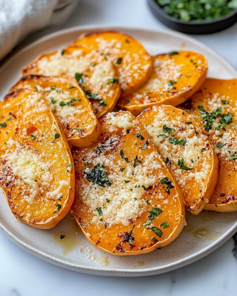 Golden Garlic Parmesan Butternut Squash