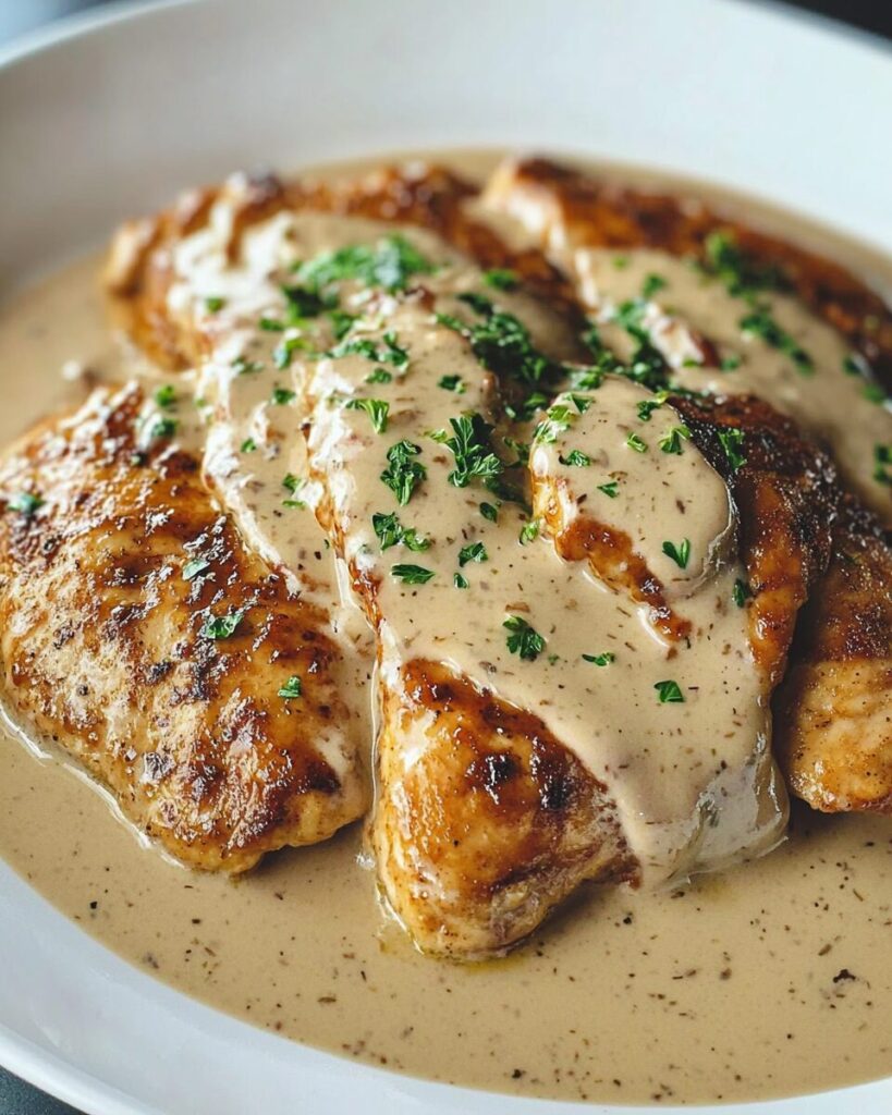 Irish Chicken in Whiskey Cream Sauce