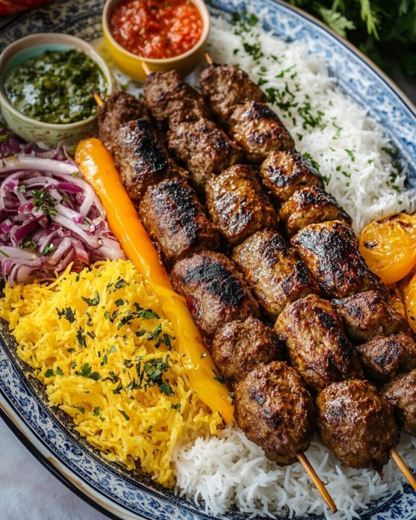 Kabob Koobideh finished dish