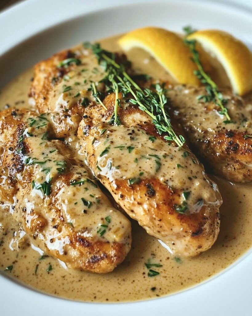 Irish Chicken in Whiskey Cream Sauce