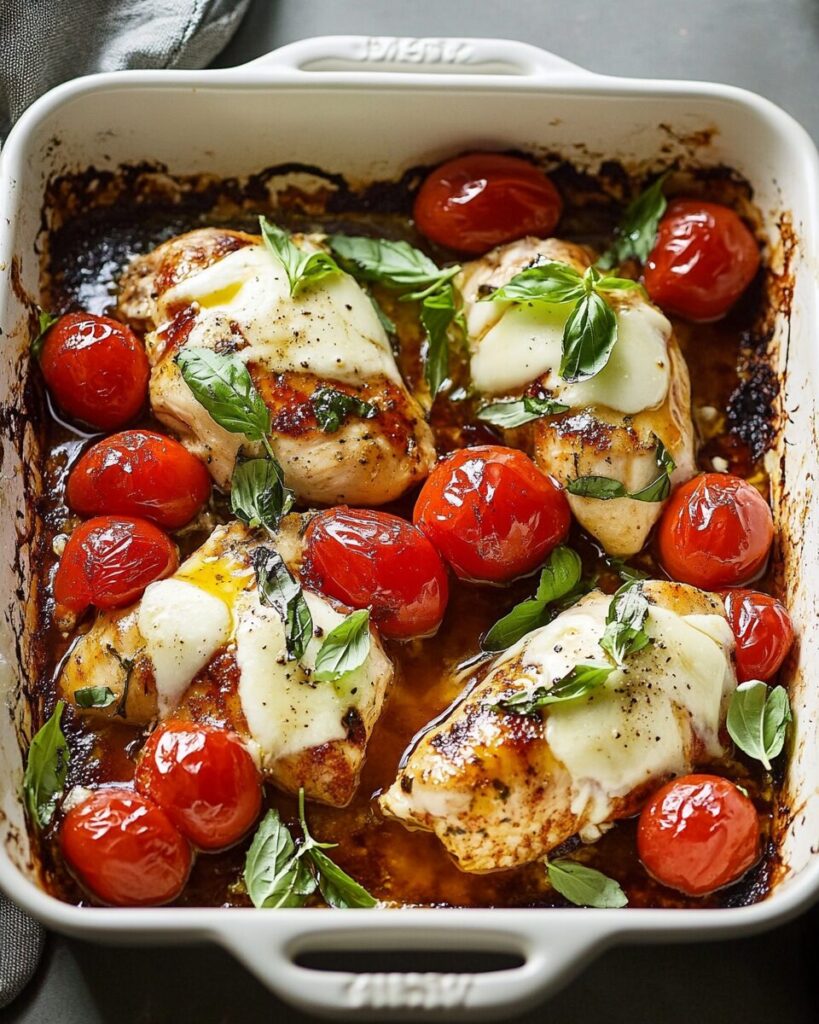 One-Pan Caprese Baked Chicken