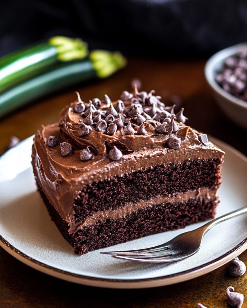Chocolate Zucchini Cake finished dish