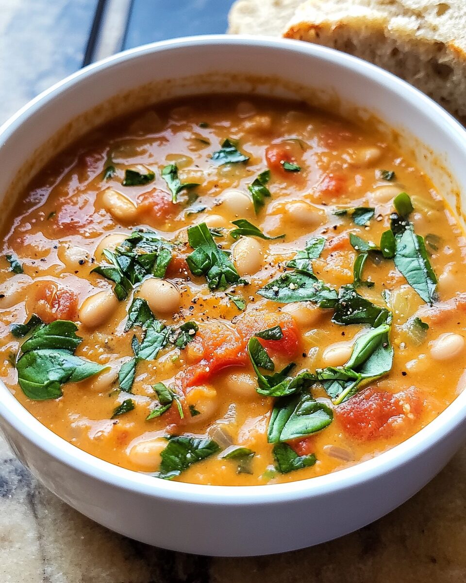 Creamy Vegan Tomato White Bean Stew