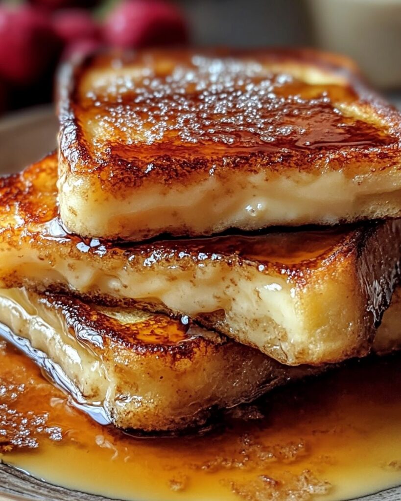 Overnight Crème Brûlée French Toast finished dish