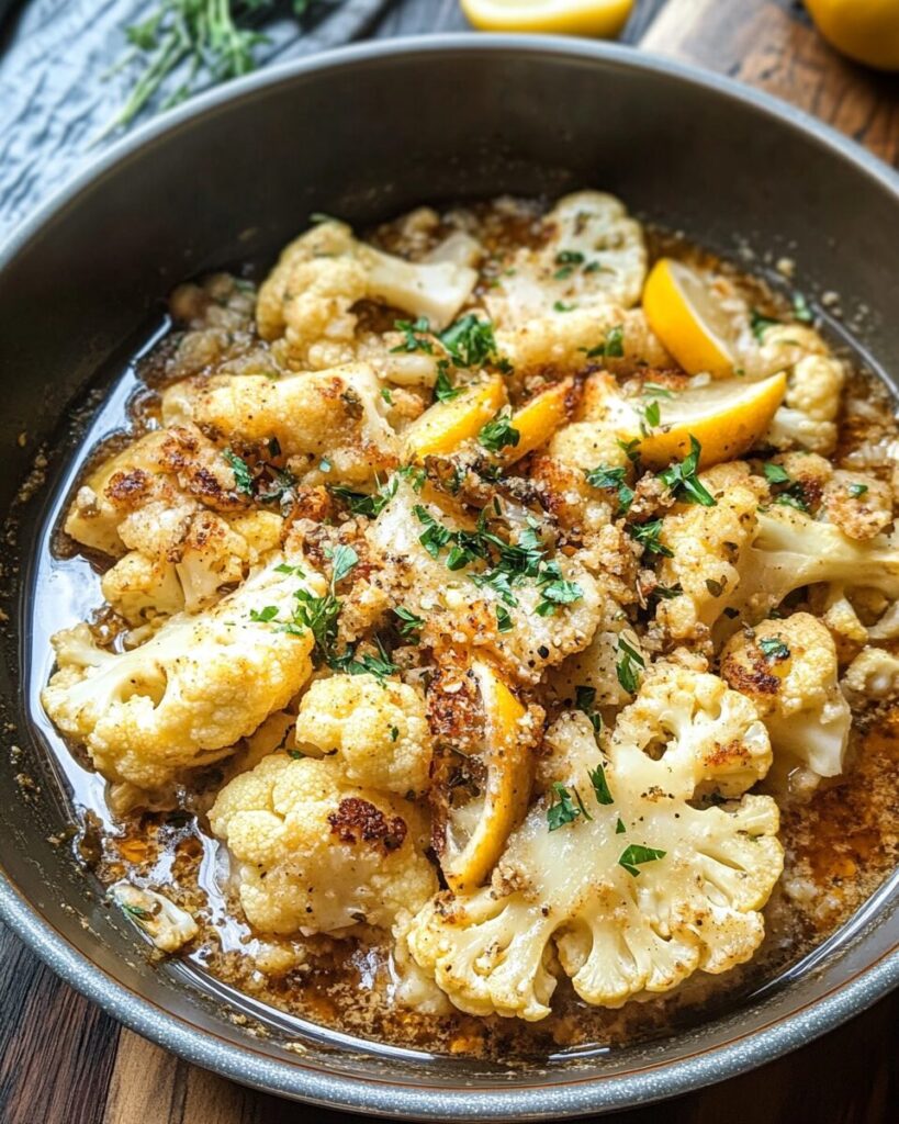 Cauliflower Piccata finished dish